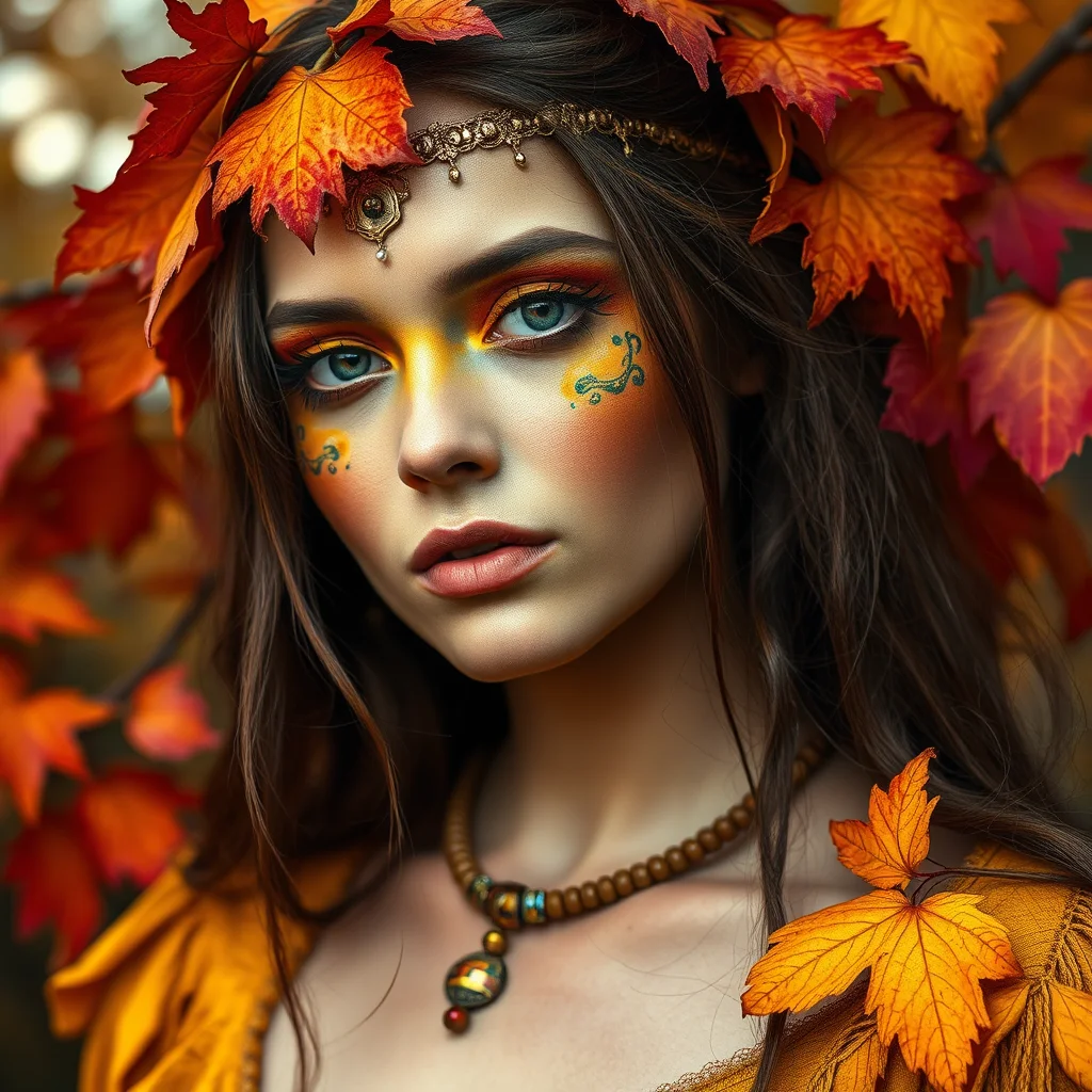 Sesión de Retrato Artístico de Otoño en Estudio Profesional