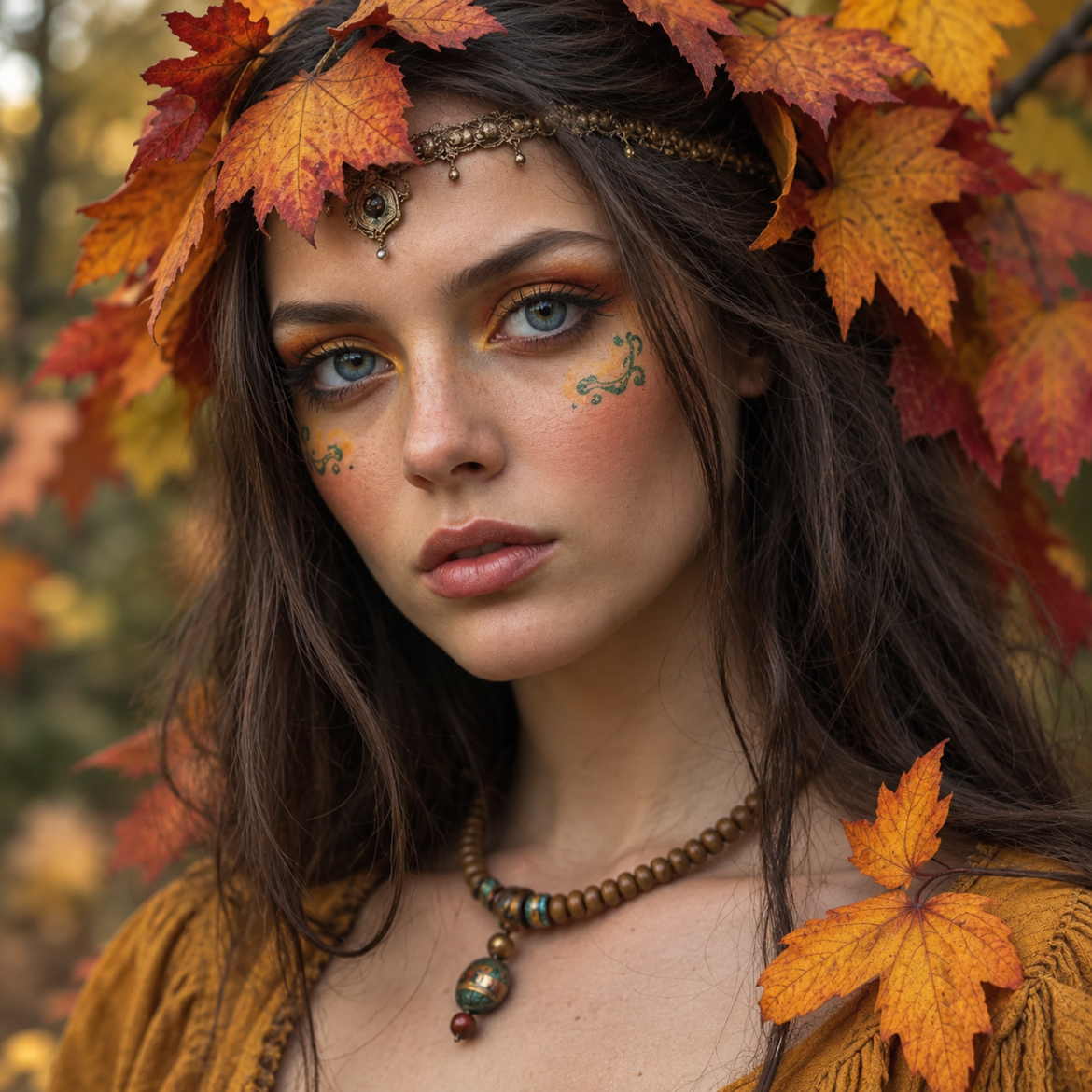 Sesión de Retrato Artístico de Otoño en Estudio Profesional